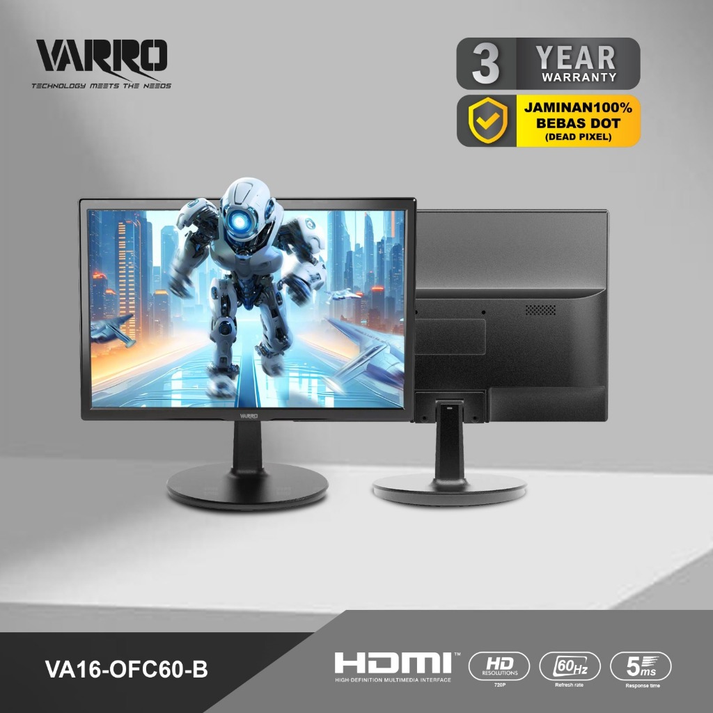 Jual MONITOR LED VARRO 16 INCH / 19 INCH / 22 INCH / 24 INCH HDMI VGA ...