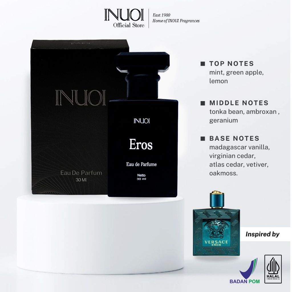 Jual INUOI Eros Eau De Parfume - Parfum Pria Tahan Lama Original 30ml ...