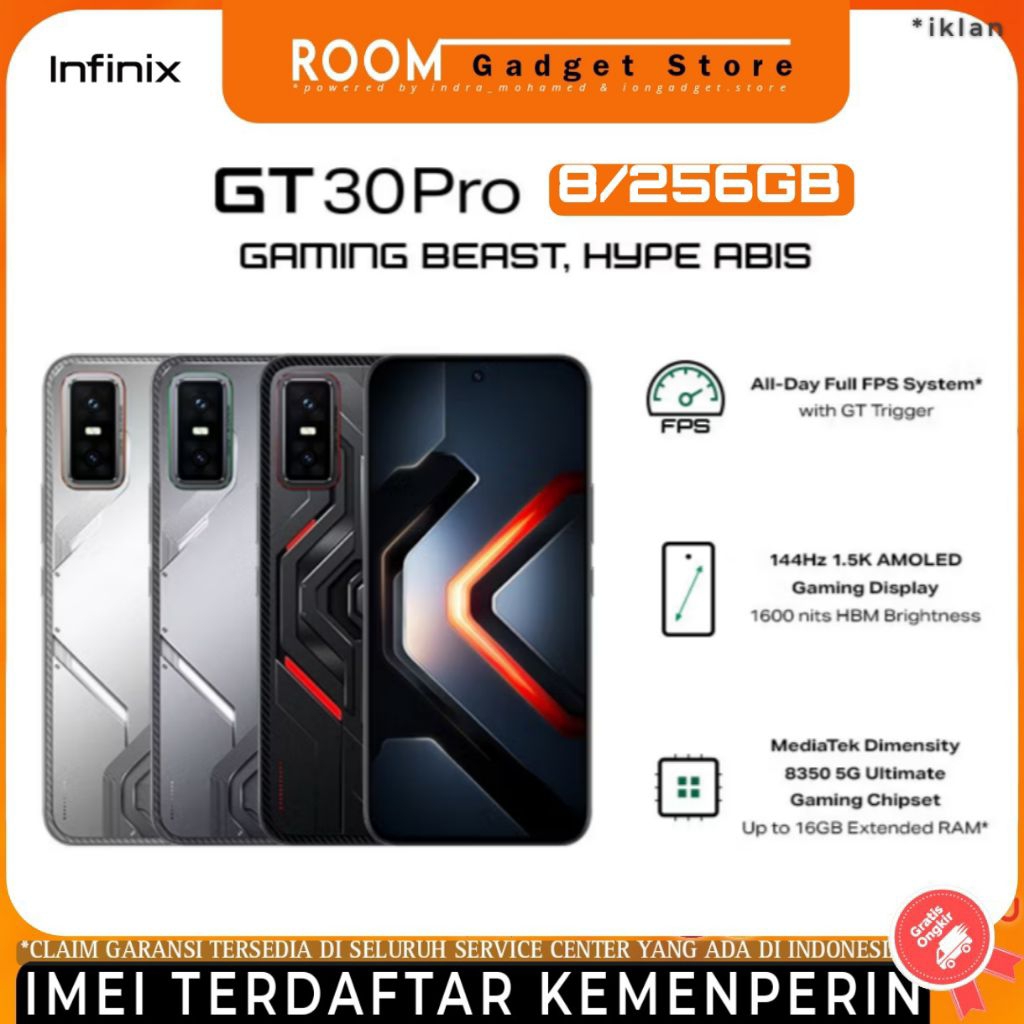 Jual Infinix GT 30 Pro GHIFT BOX - 12/512GB Dimensity 8350 Ultimate - 6 ...
