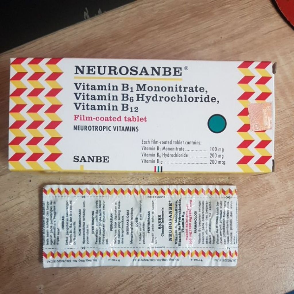 Jual NEUROSANBE TABLET 10 STRIP @10 TABLET - VITAMIN NEUROTROPIK ...