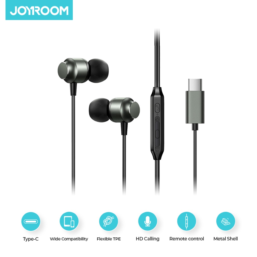 Jual JOYROOM EC06 Headset Type C In-Ear Metal Wired Earbuds | Shopee ...