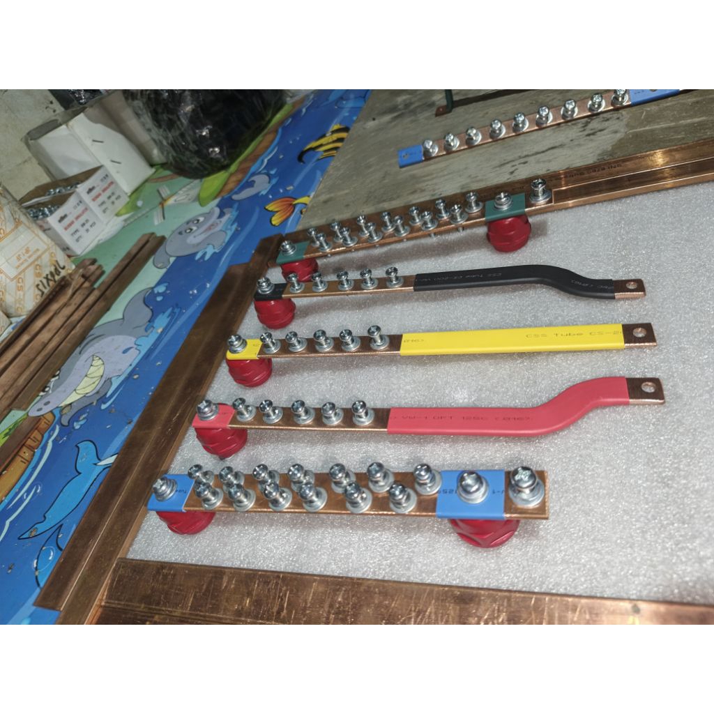 Jual BUSBAR 3×15 RSTN + GROUND PANJANG 25 CM UNTUK MCCB 30A/100A ...