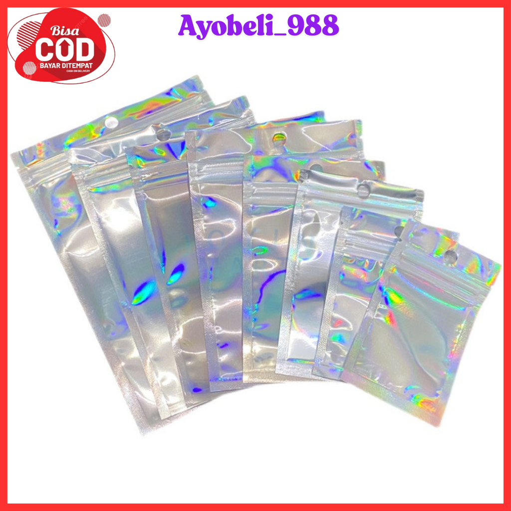 Jual 【COD】【TERMURAH ] Ziplock Hologram Foil Klip Packaging Bungkus ...