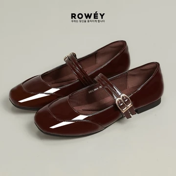 Rowey Sepatu Flat Shoes Wanita Korea Mewah Delima