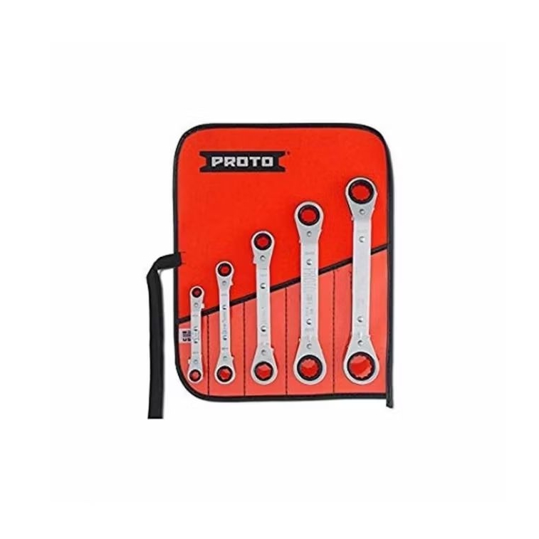 Jual Proto Ratcheting Box Wrench Set 5 Piece Offset Reversible - 6 and ...
