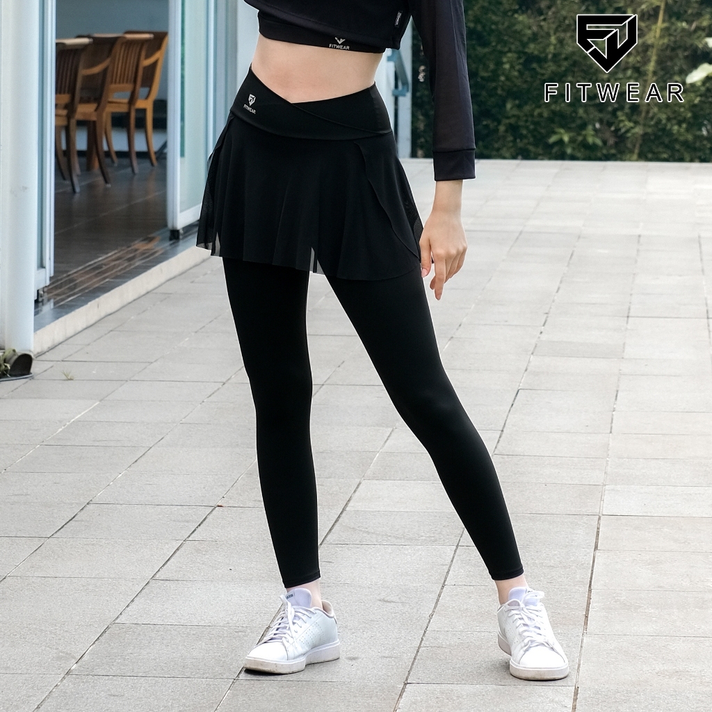 Jual Fitwear Rok + Legging Olahraga Padel Wanita GRACE COMPRESSION MESH ...