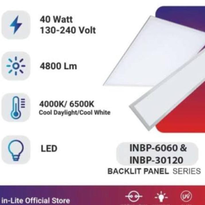 Jual INLITE LAMPU LED DOWNLIGHT IB INBP 60X60 120X30 60 X 60 120 X 30 ...