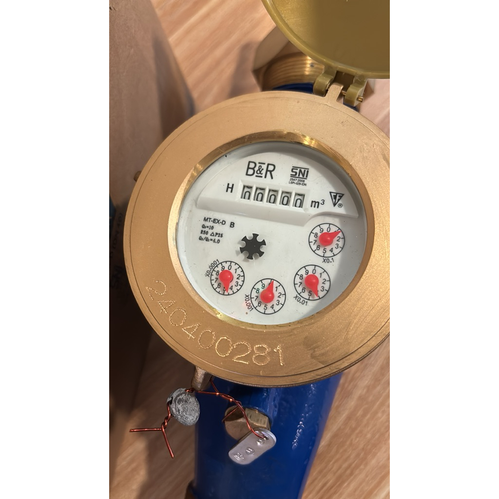 Jual Water Meter B&R 1,5 Inchi DN40 Drat SNI dan Original | Shopee ...