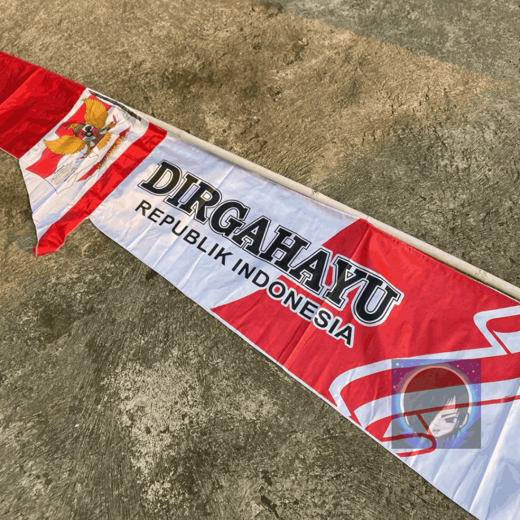 Bendera umbul umbul 17 Agustus merah putih bandir semi dirgahayu premium 3,7meter cocok hiasan kampung HUT RI