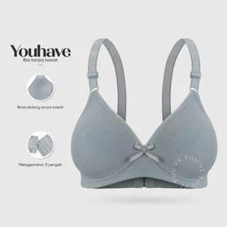 You've ( You Have ) BH Bra Wanita BH Tanpa Kawat Busa Tipis Motif Garis Beha Perempuan Women Woman Remaja 100133
