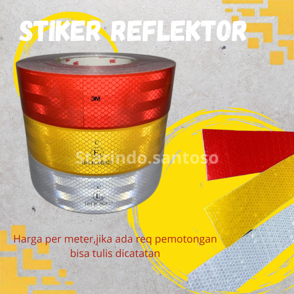 Jual Stiker Reflektor Logo 3M 5cm Stiker Reflector/ Sticker Pemantul ...