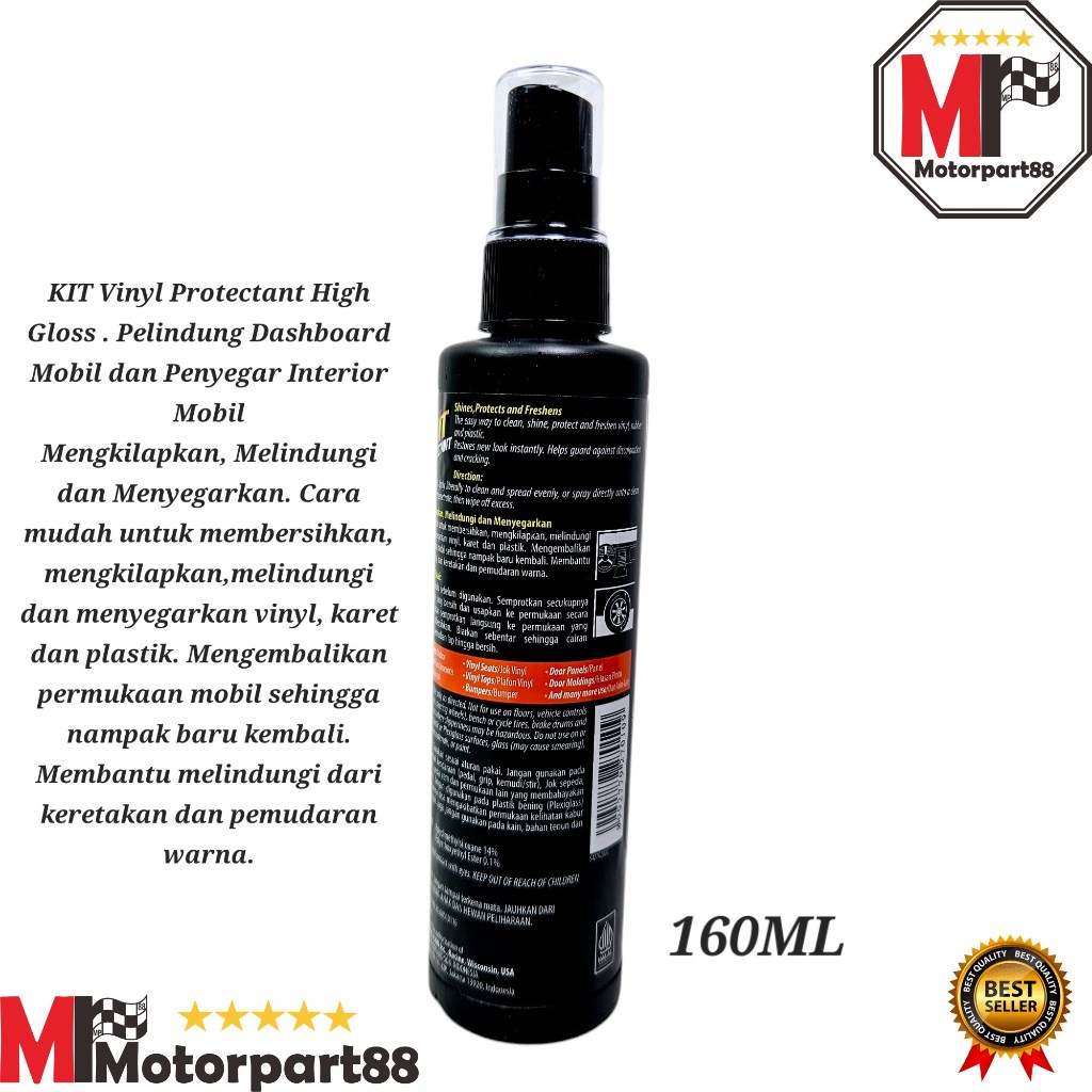 Jual KIT PROTECTANT HIGHGLOSS GEL PELINDUNG INTERIOR MOBIL VINYL ...