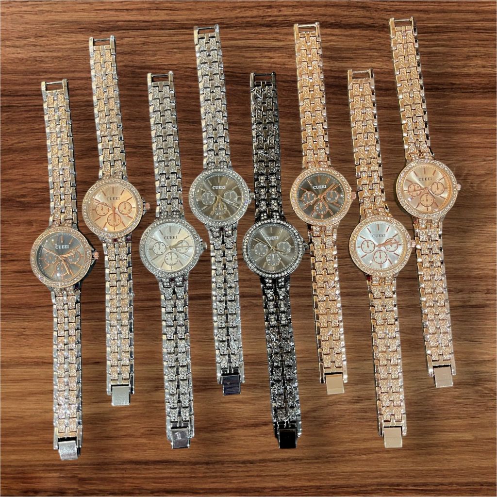 Jual Jam tangan rantai wanita Cueei model baru sporty full permata ...