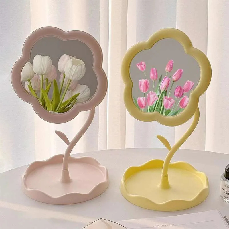 Jual Stand Mirorr Flower Kaca Meja Rias Serbaguna Cermin Bunga Standing ...