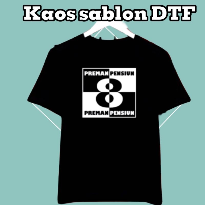 Jual Baju kaos preman pensiun 8/kaos sablon DTF pria wanita | Shopee ...