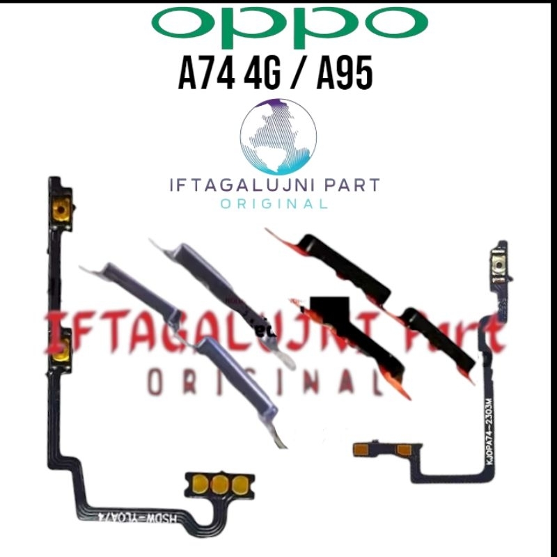 Jual Flexible + Tombol Volume On Off Oppo A74 4G / A95 Fleksibel Volume ...