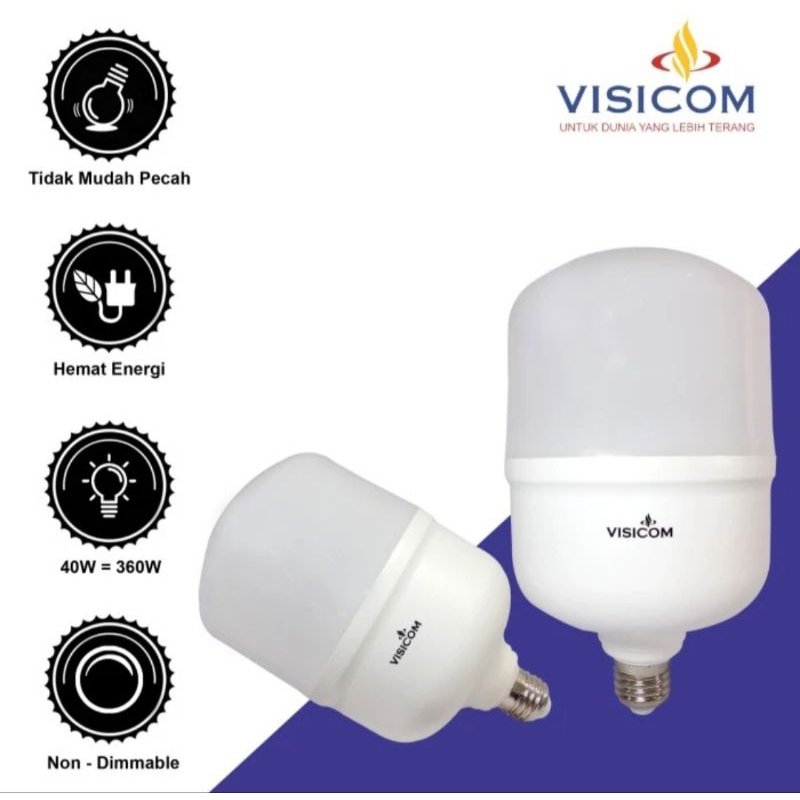 Jual Lampu LED Visicom 40 Watt | Lampu Visicom Bulb 40 W - LED Bulb ...