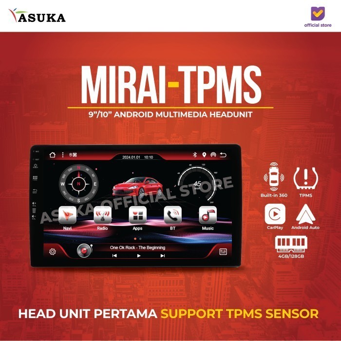 Jual Headunit Android 9 Inch / 10 Inch Mirai TPMS Ram 4/128GB | Shopee ...