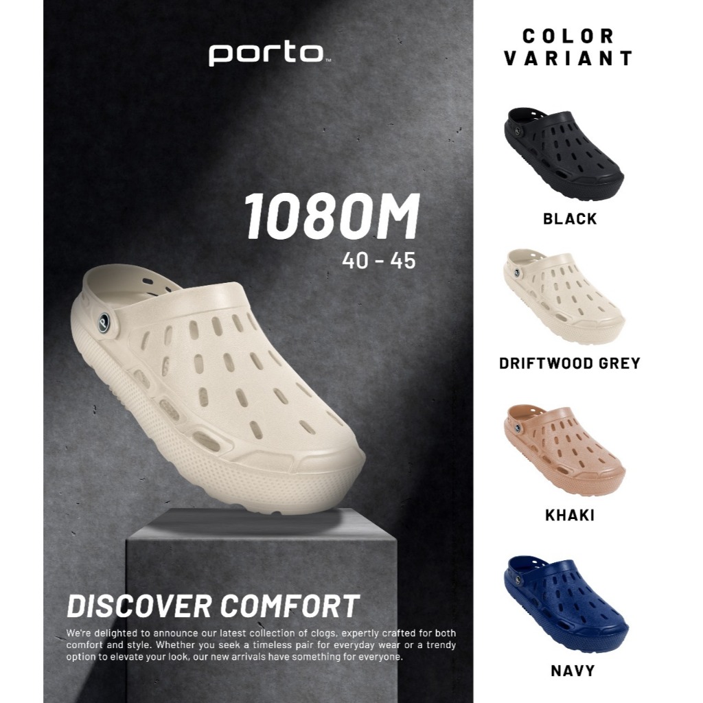 Jual SP-1080M-Sepatu Sandal / Clogs Pria Dewasa Karet Empuk dan Nyaman ...