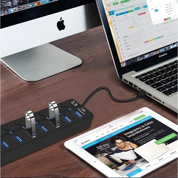 Jual USB 3.0 HUB 7 PORT USB HUB DENGAN SAKLAR ON OFF HIGH QUALITY PURE ...