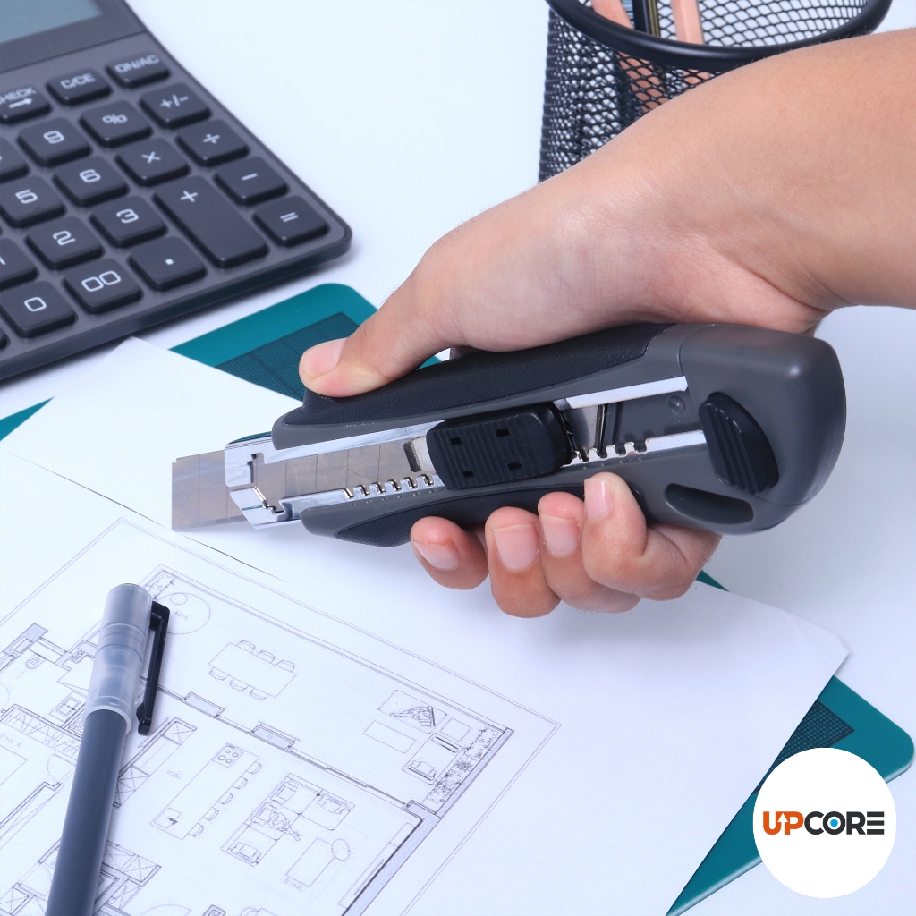 Bantex Cutter Pemotong Kertas Comfort Grip Pisau Baja SK5 AutoLock BD5X22 (8)