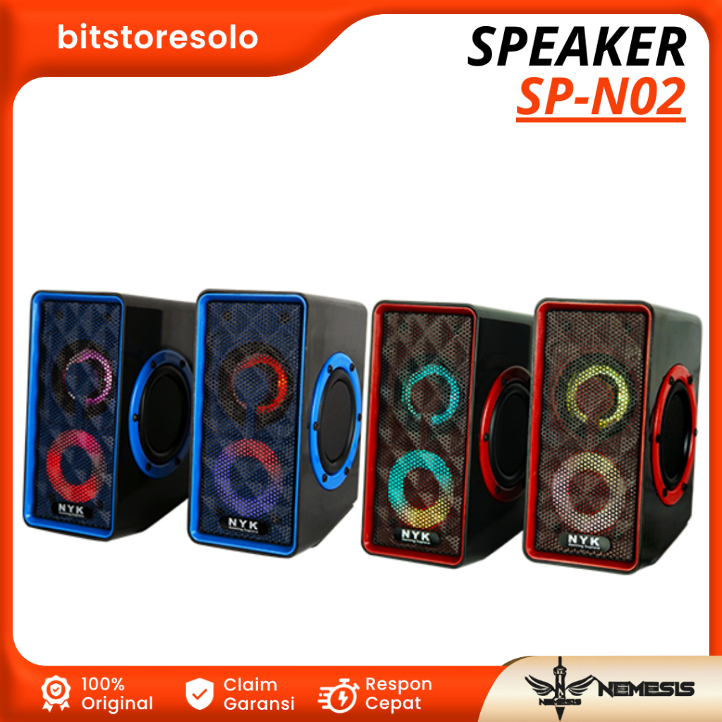 Speaker Gaming Portabel RGB NYK SP-N02 Speaker Mini PC Laptop