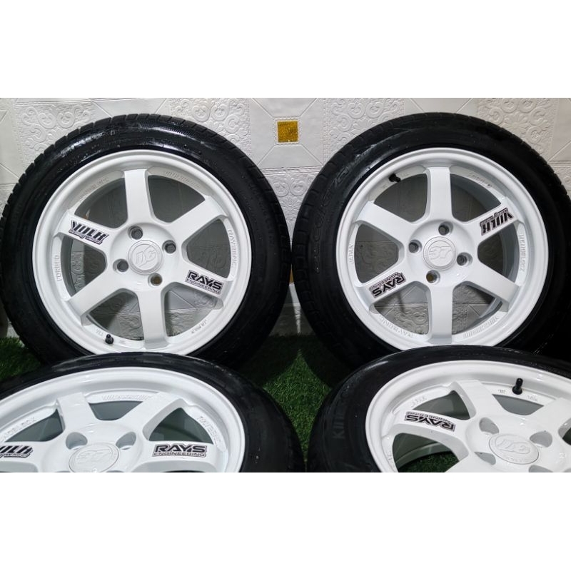 Jual VELG MOBIL RAYS TE37 R15 MULUS + BAN | Shopee Indonesia