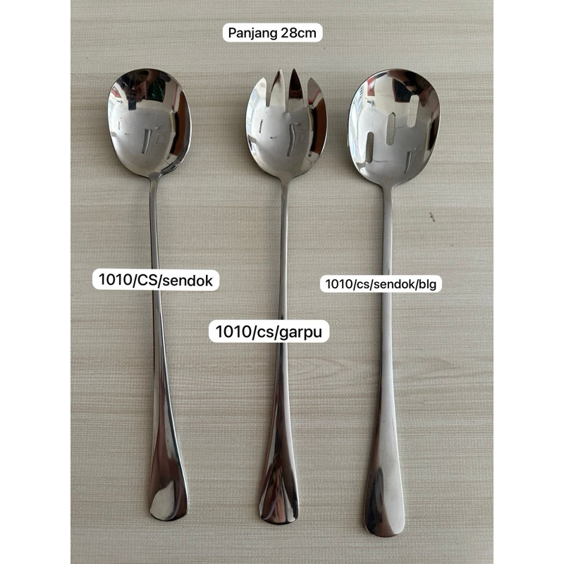 Jual Sendok Lauk Sayur Serving Spoon / Sendok Garpu Lauk Sayur Mie ...