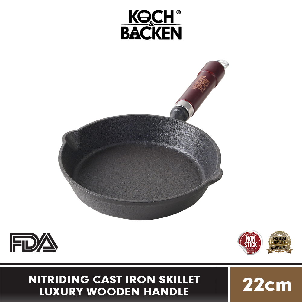 KOCH&BACKEN Nitriding Pre-seasoned Cast Iron Skillet Luxury…