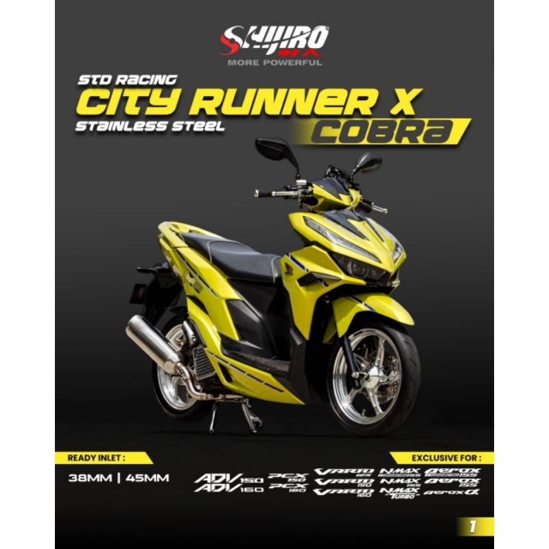 Jual knalpot shijiro racing city runner stainless cobra new vario 125 ...