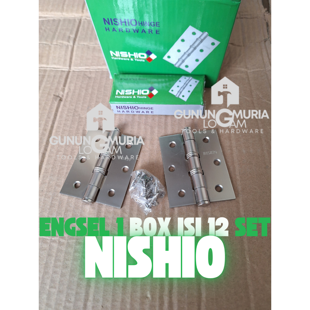 Jual 1 BOX isi 12 SET/12 PCS (24 Biji) Engsel Jendela Pintu Tebal 