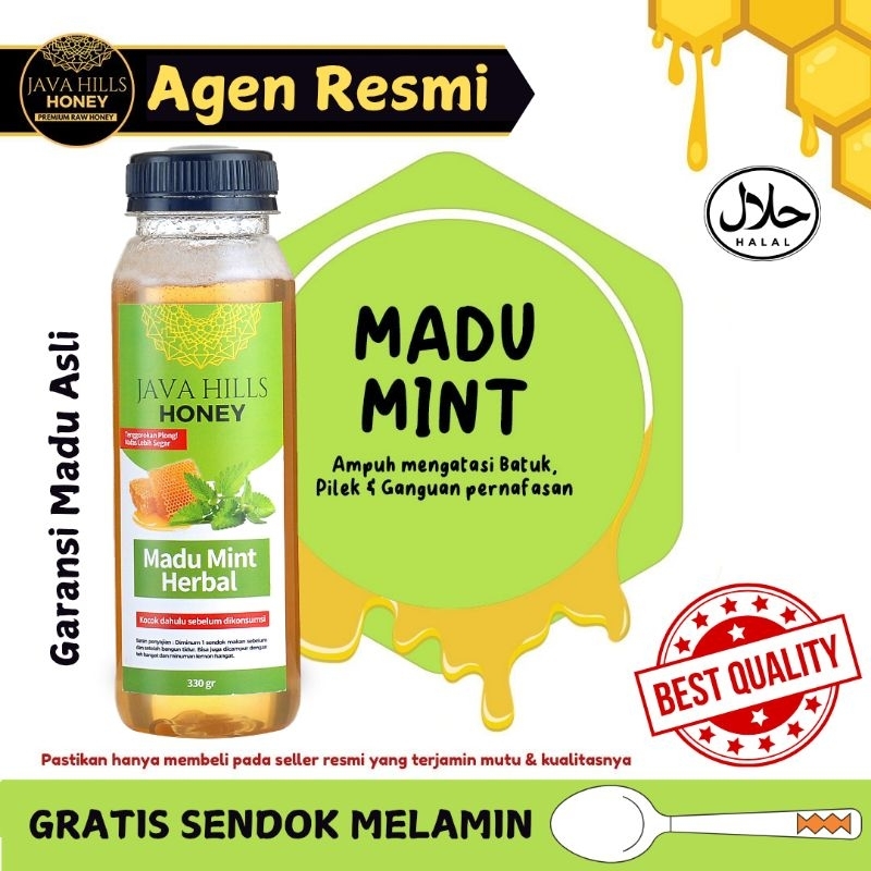 Jual Madu Mint Java Hills Honey 320/650gr Herbal Alami Redakan Batuk ...