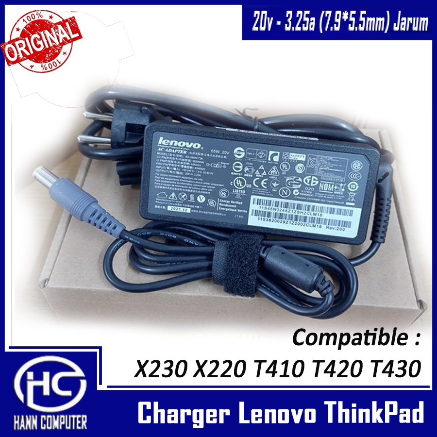 90W AC Adapter Charger For Lenovo ThinkPad X220 T410 T420 T430 – 20V 4.5A Power Cord