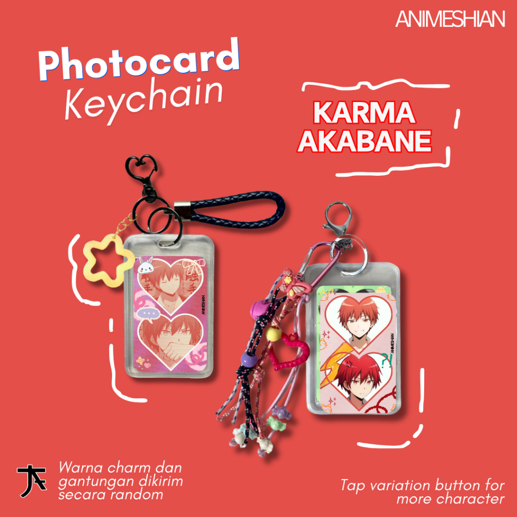 Jual Photocard Keychain Karma Akabane - Animeshian - Gantungan Kunci ...
