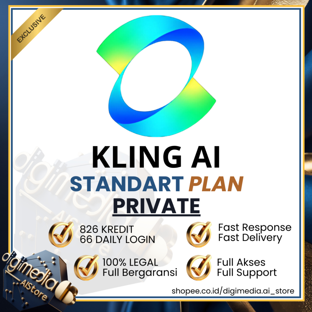 Jual kling ai pro private 826 kredit 1 bulan kling ai premium kling