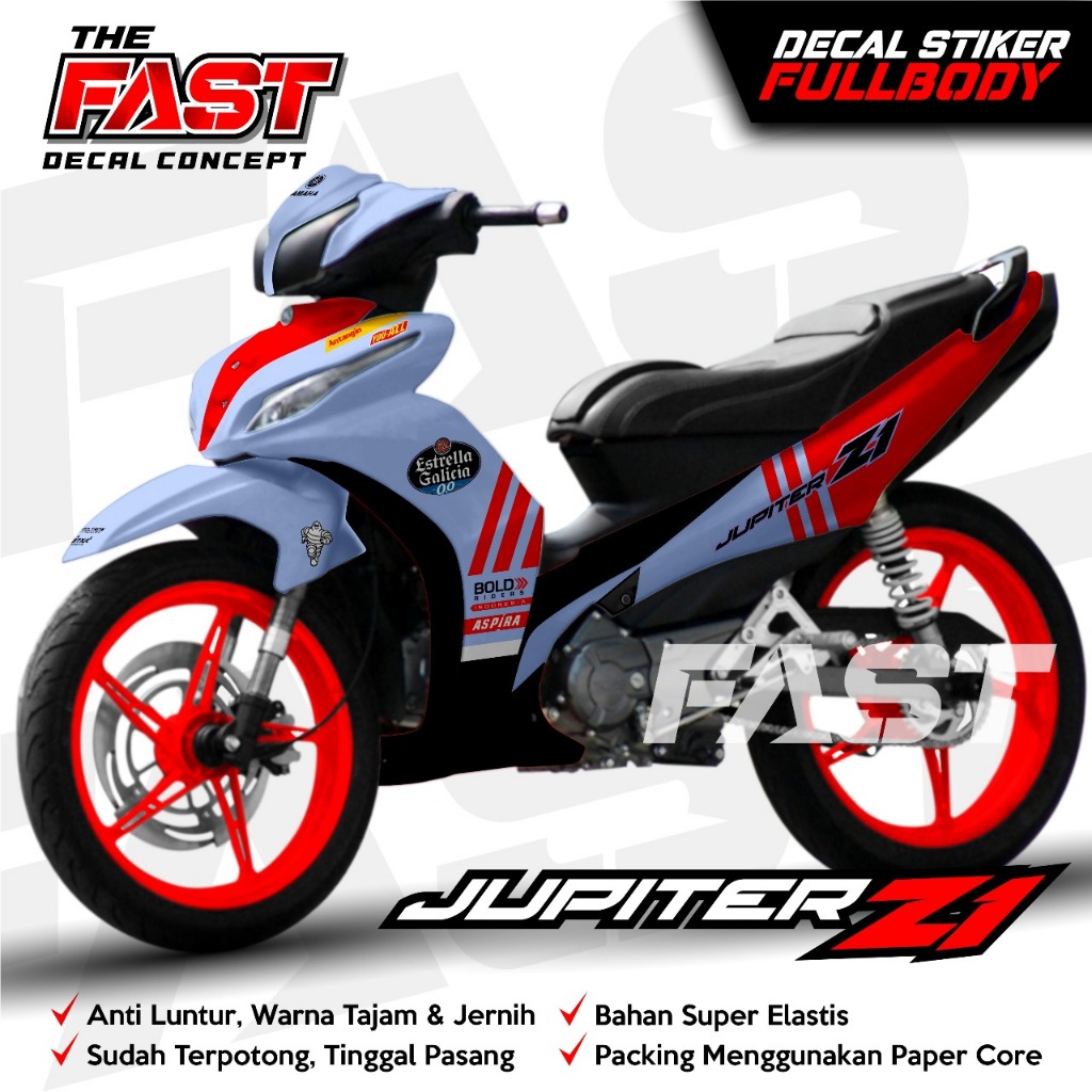 Jual BISA COD TERBARU STICKER DECAL JUPITER Z1 FULL BODY MOTIF GRESSINI ...