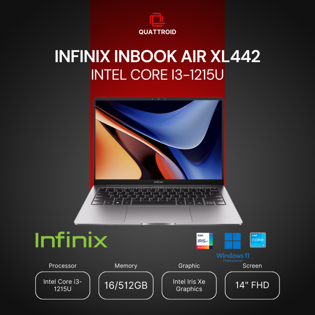Jual LAPTOP INFINIX INBOOK AIR /I3 1215 / 8GB / 512GB - WINDOWS 11 ...