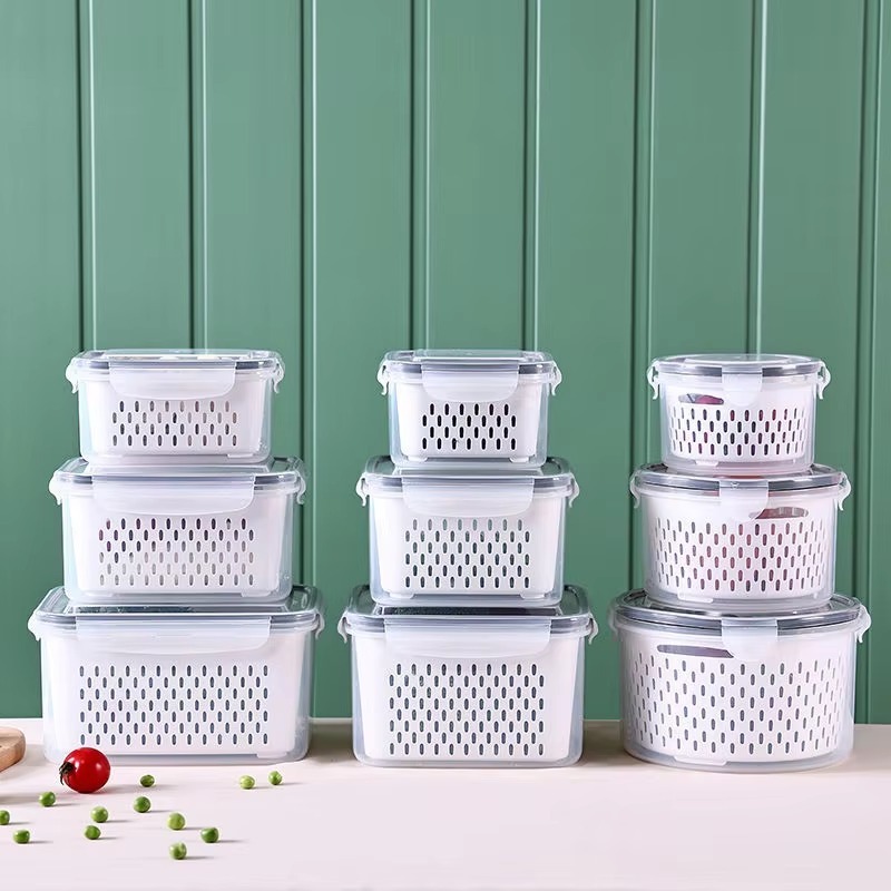 Jual FOOD CONTAINER HARROD STORAGE KOTAK PENYIMPANAN SAYUR 3 IN 1 ...