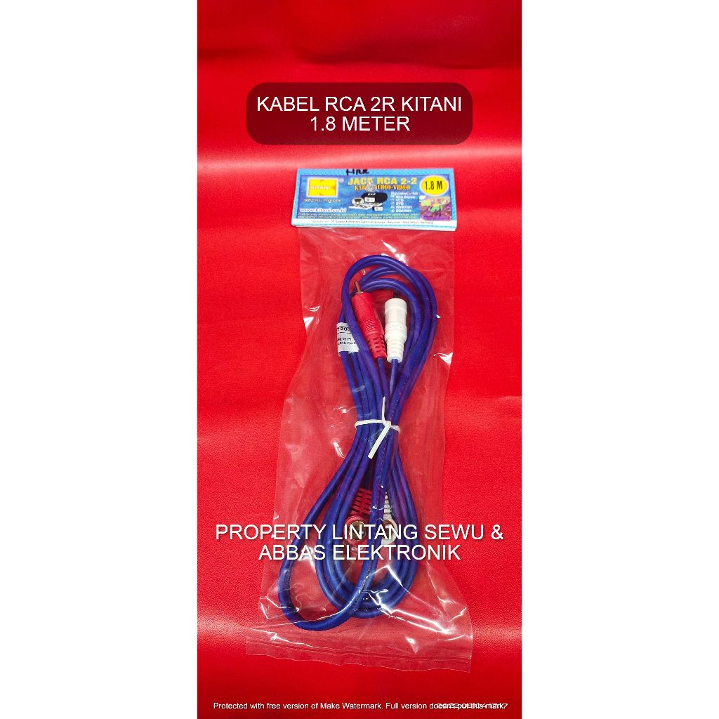 Jual KABEL JEK RCA 2R 2-2 KITANI 1.8 METER KABEL AUDIO RCA KABEL AUDIO ...