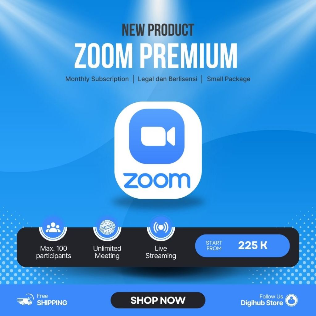 Jual ZOOM PREMIUM – Small Package Langganan Bulanan (100 Peserta ...