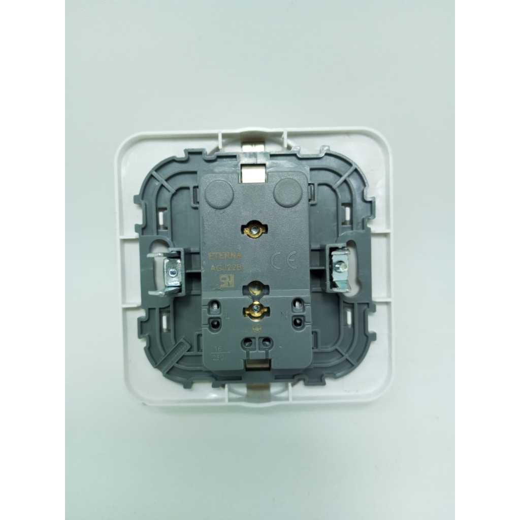 Jual Stop Kontak Bulat 2 Lubang / Stopkontak 2 Gang Eterna AGJ22B Inbow ...