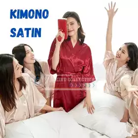 Baju Tidur Piyama Kimono Wanita Korea Sexy Women Silk Satin