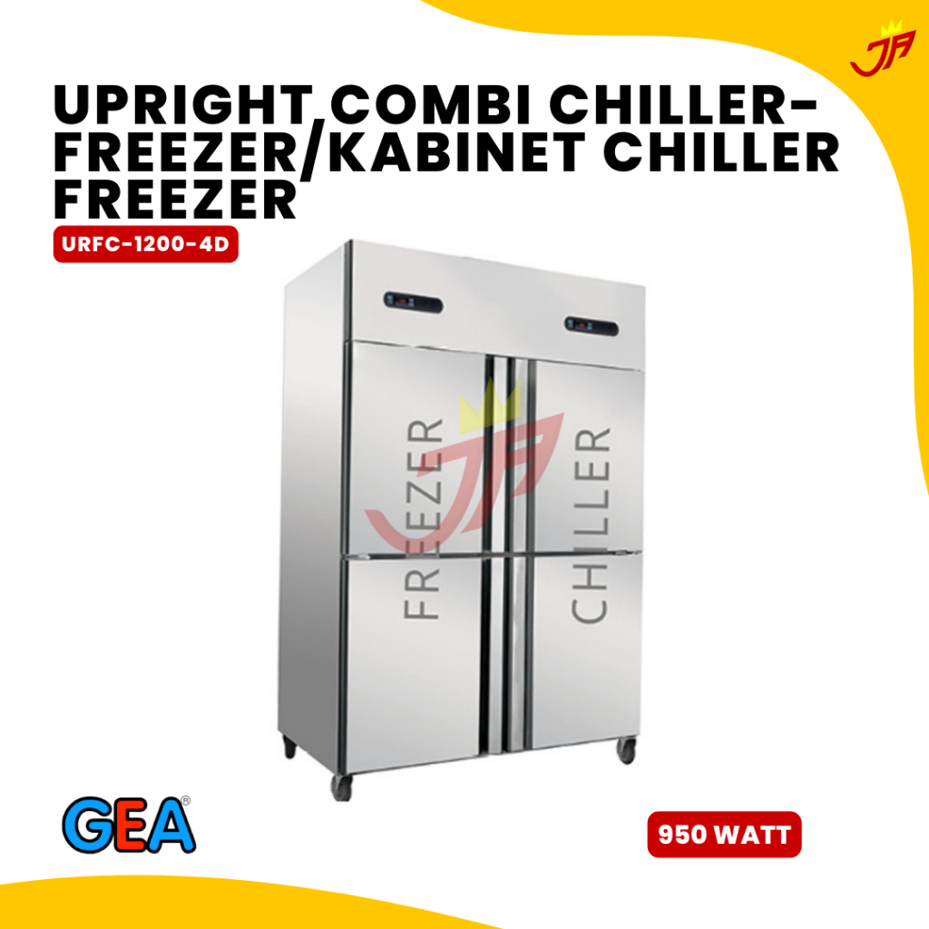 Jual GEA URFC-1200-4D Upright Combi Chiller-Freezer / Kabinet Chiller ...
