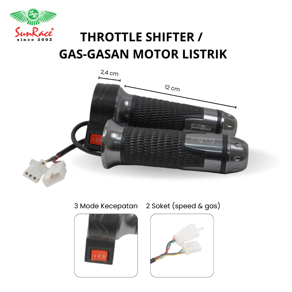Jual THROTTLE SHIFTER / TWIST SHIFTER / GAS-GASAN MOTOR LISTRIK SUNRACE ...