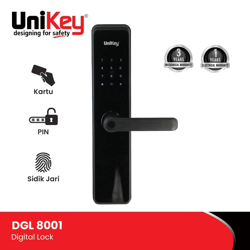 Jual UniKey Digital Lock DGL 8001 Kunci Pintu Digital | Shopee Indonesia