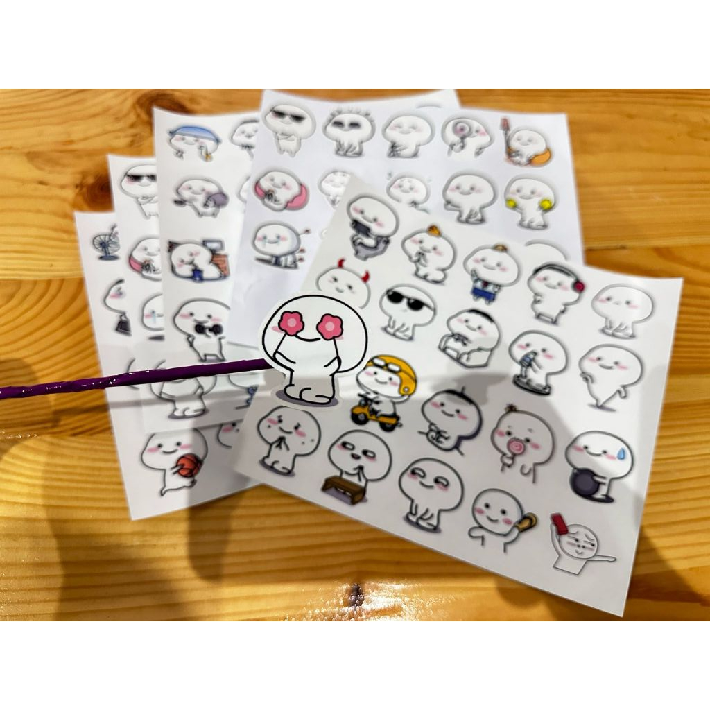 Jual STIKER 20PCS PENTOLAN LUCU TINGGAL TEMPEL-STICKER KARAKTER EMOJI ...