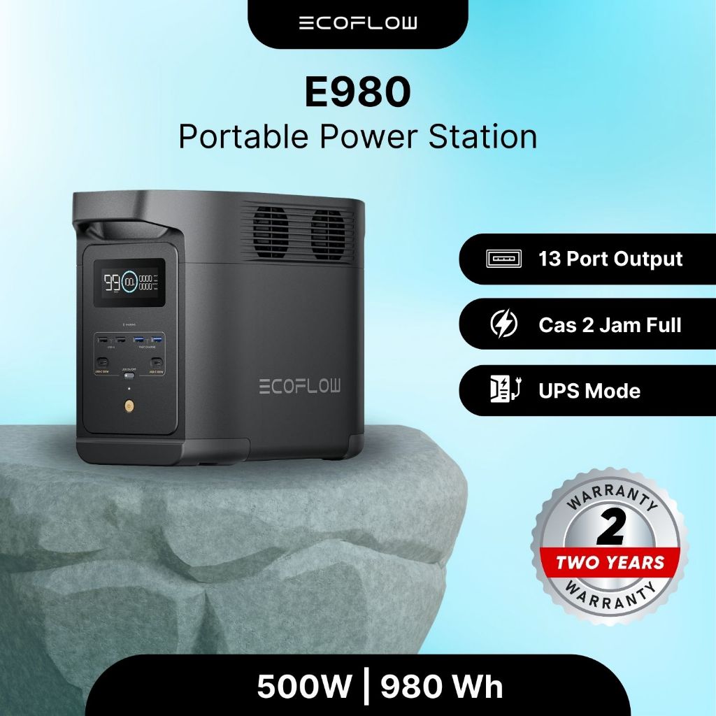 Jual Power Station Portable EcoFlow E980 500W 980Wh Limited Black ...