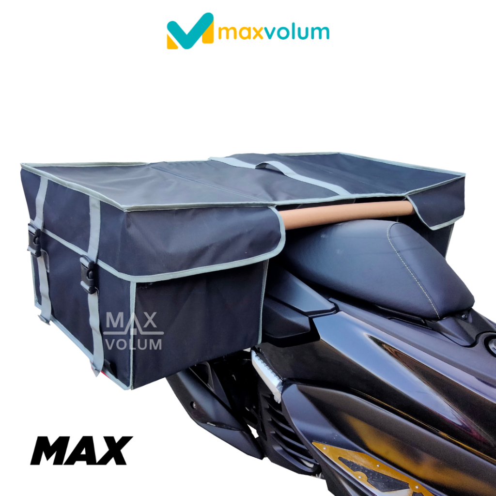 Jual Maxvolum Tas Motor Max Hitam List Silver Tas Obrok / Tas Kronjot ...
