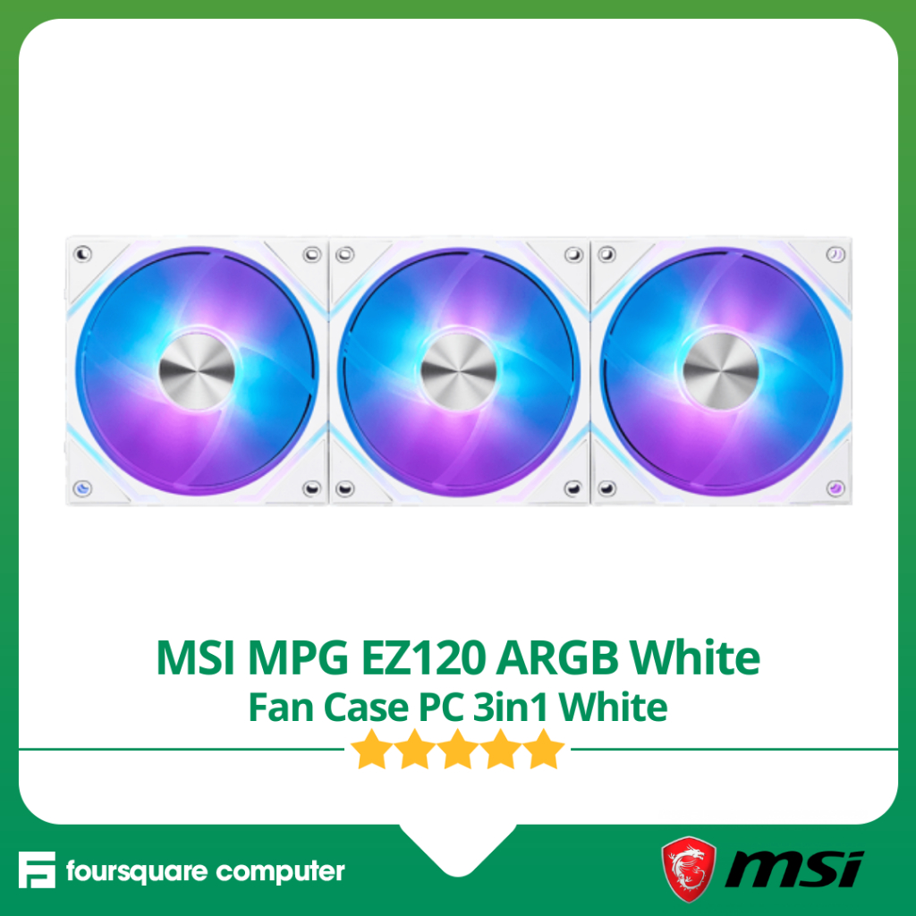 Jual MSI MPG EZ120 ARGB 3W White 3in1 Fan Case PC 12cm | Shopee