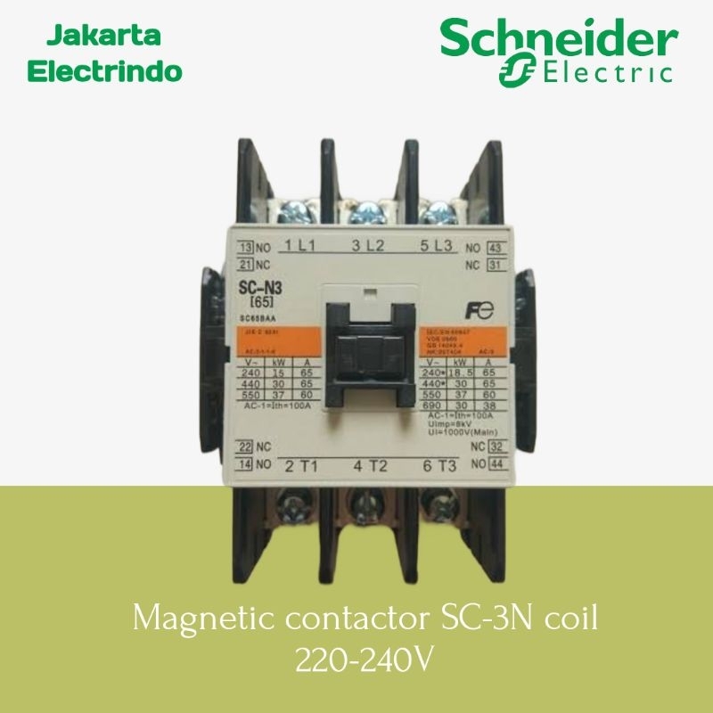 Jual magnetic contactor SC-3N coil 220-240V new original | Shopee Indonesia